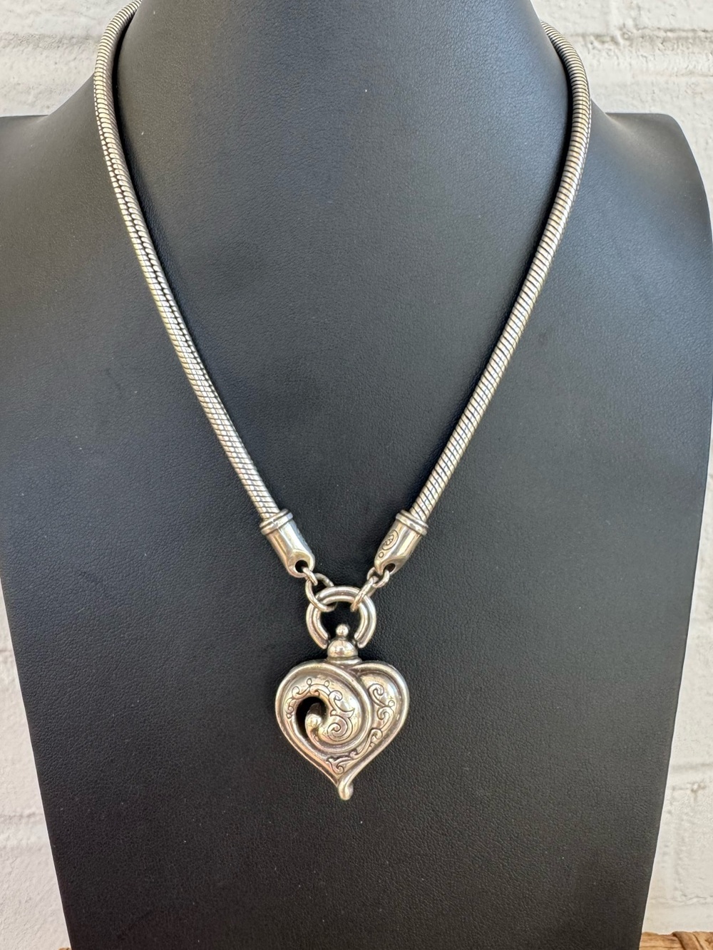Brighton Penelope Silver Heart Pendant Necklace